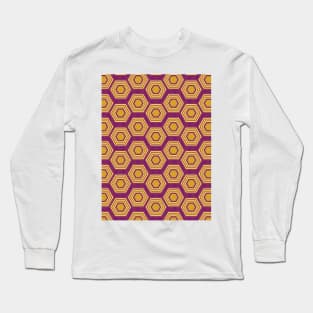 Simple Hexagon Pattern Long Sleeve T-Shirt